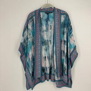 Tolani kimono small S blue modal beachy  oversized feminine relaxed festival